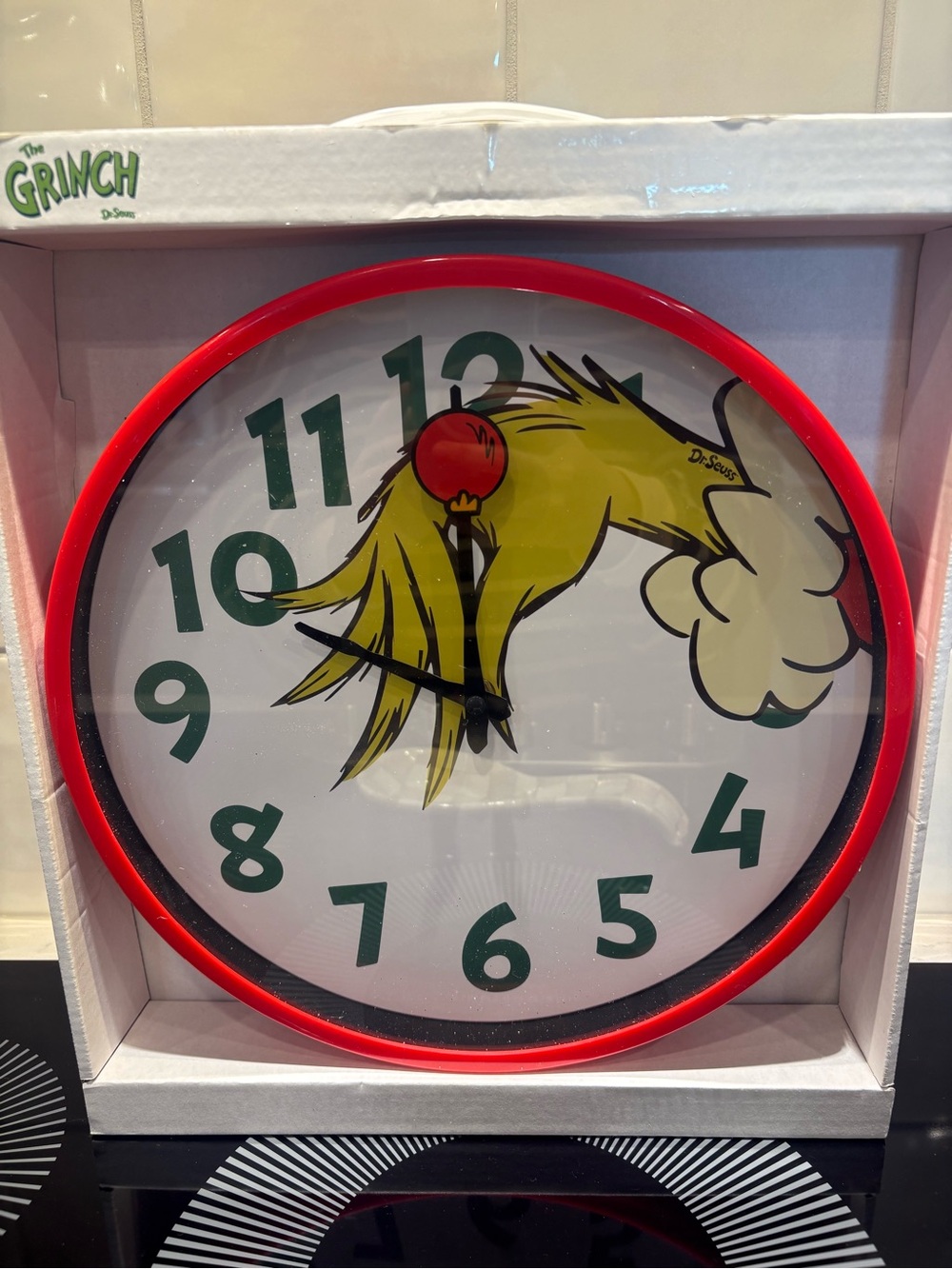 The Grinch Red Wall Clock - Licensed Dr. Seuss Design
